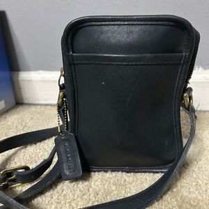 Coach Dark Leather Shoulder Bag